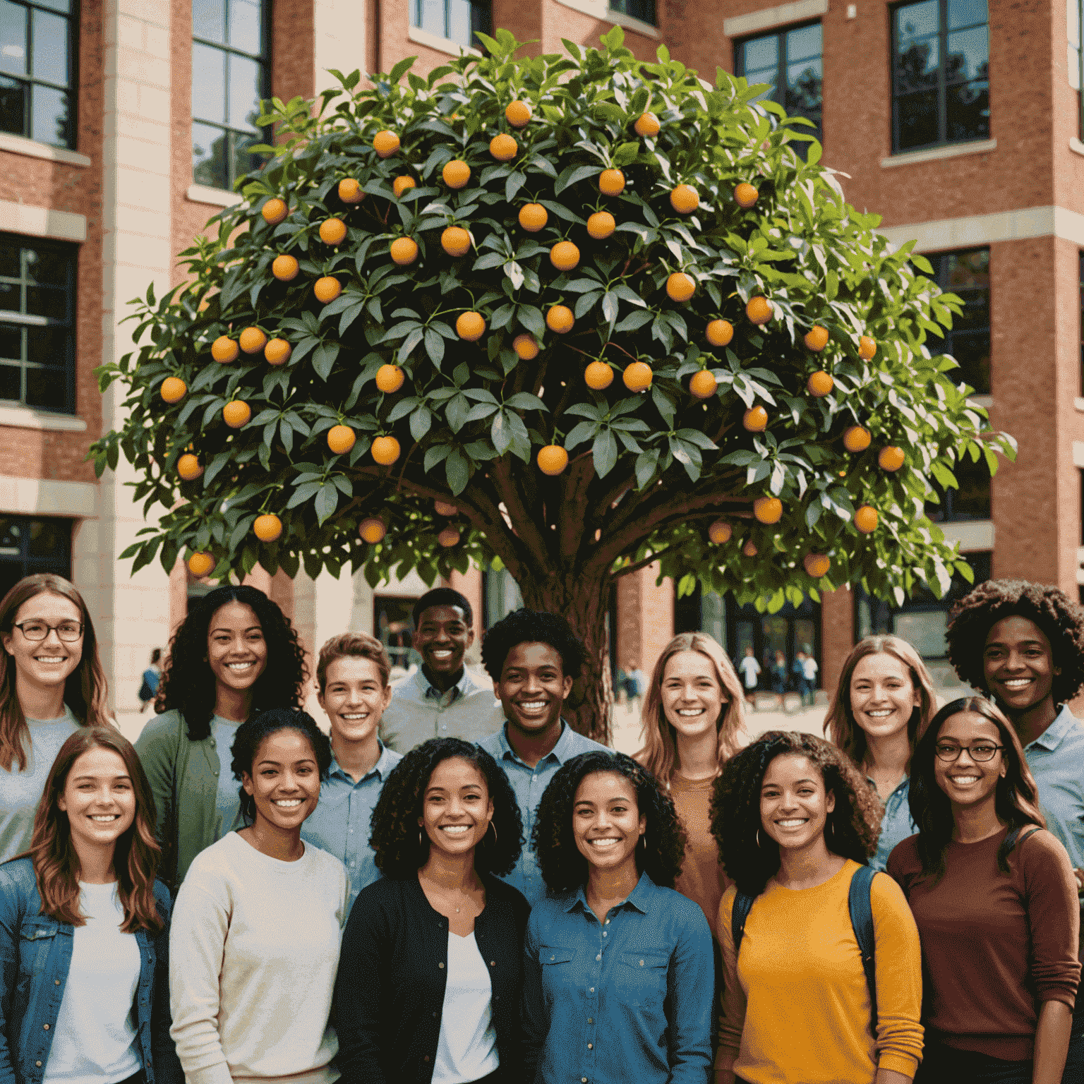 A montage of diverse, smiling students and educators sharing their positive experiences with Uni Tree